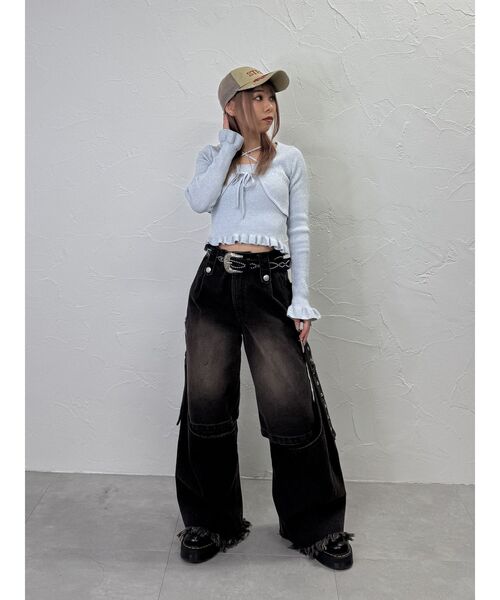 jouetie（ジュエティ）の「ラメフリルニットアンサンブル サマーニット（アンサンブル・レディース・ブラック/ブルー/ピンク・MEDIUM）」の14枚目の写真