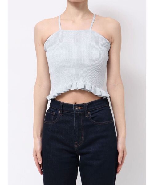 jouetie（ジュエティ）の「ラメフリルニットアンサンブル サマーニット（アンサンブル・レディース・ブラック/ブルー/ピンク・MEDIUM）」の4枚目の写真