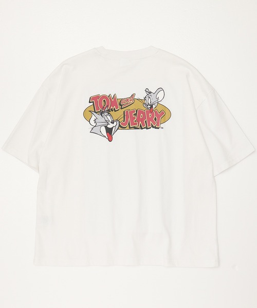 Tom&Jerry(トムアンドジェリー)の「【TOM & JERRY/トムとジェリー】天竺 WIDEシルエット プリント/バックプリント/ワンポイント刺繍 半袖Tシャツ(Tシャツ/カットソー・レディース・オフホワイト/ブルー系2/レッド系/ライトグリーン/ベージュ/オートミール/ブルー系1/スミクロ・M/L)」の10枚目の写真