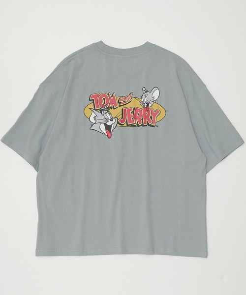Tom&Jerry(トムアンドジェリー)の「【TOM & JERRY/トムとジェリー】天竺 WIDEシルエット プリント/バックプリント/ワンポイント刺繍 半袖Tシャツ(Tシャツ/カットソー・レディース・オフホワイト/ブルー系2/レッド系/ライトグリーン/ベージュ/オートミール/ブルー系1/スミクロ・M/L)」の22枚目の写真