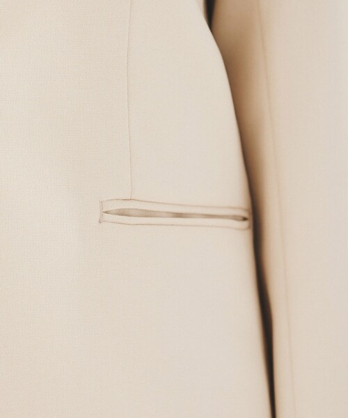 UNTITLED（アンタイトル）の「【セットアップ可能】リネンライク カラーレスジャケット（ノーカラージャケット・レディース・ライトベージュ/ライトグレー/ネイビー・00/01/02/03/04/42/44/46/48/50）」の14枚目の写真