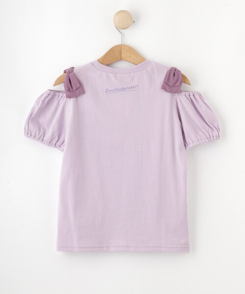 SHOO・LA・RUE（シューラルー）の「【すみっコぐらし】肩あき立体リボンTシャツ（Tシャツ/カットソー・キッズ・パープル/アイボリー・11/10/12）」の4枚目の写真