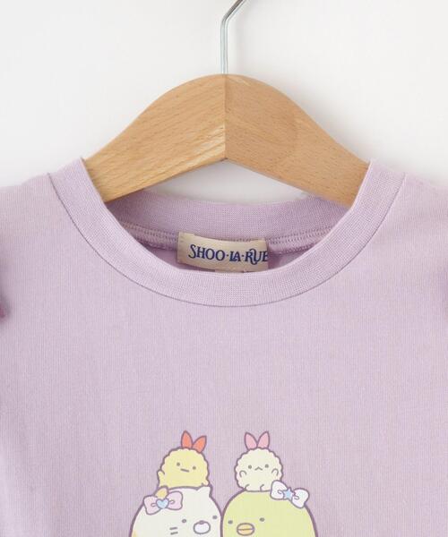 SHOO・LA・RUE（シューラルー）の「【すみっコぐらし】肩あき立体リボンTシャツ（Tシャツ/カットソー・キッズ・パープル/アイボリー・11/10/12）」の5枚目の写真