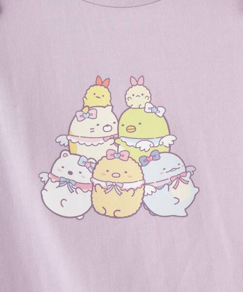 SHOO・LA・RUE（シューラルー）の「【すみっコぐらし】肩あき立体リボンTシャツ（Tシャツ/カットソー・キッズ・パープル/アイボリー・11/10/12）」の7枚目の写真