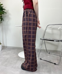 【sevens】PT　チェックワイドストレートパンツ