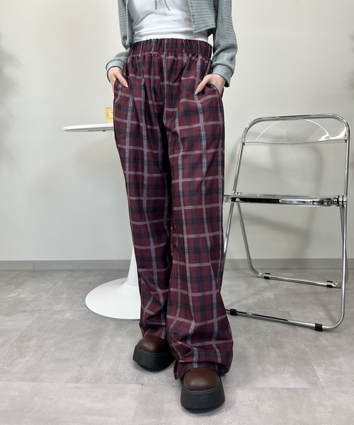 sevens(セブンズ)の「【sevens】PT チェックワイドストレートパンツ(その他パンツ・レディース・グレー/レッド/イエロー・FREE)」の8枚目の写真