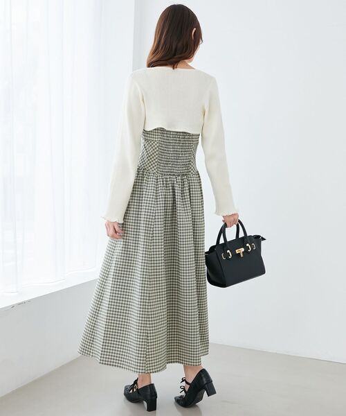 MAJESTIC LEGON（マジェスティックレゴン）の「リブニット×デコルテオープンワンピ（ワンピース・レディース・ホワイト系その他2/ブラック系その他/グレー系その他・X-SMALL/SMALL/MEDIUM）」の11枚目の写真