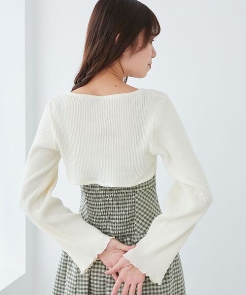 MAJESTIC LEGON（マジェスティックレゴン）の「リブニット×デコルテオープンワンピ（ワンピース・レディース・ホワイト系その他2/ブラック系その他/グレー系その他・X-SMALL/SMALL/MEDIUM）」の16枚目の写真