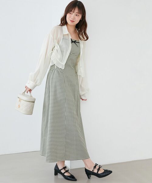 MAJESTIC LEGON（マジェスティックレゴン）の「リブニット×デコルテオープンワンピ（ワンピース・レディース・ホワイト系その他2/ブラック系その他/グレー系その他・X-SMALL/SMALL/MEDIUM）」の18枚目の写真