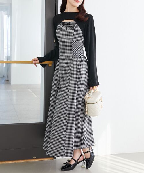 MAJESTIC LEGON（マジェスティックレゴン）の「リブニット×デコルテオープンワンピ（ワンピース・レディース・ホワイト系その他2/ブラック系その他/グレー系その他・X-SMALL/SMALL/MEDIUM）」の20枚目の写真