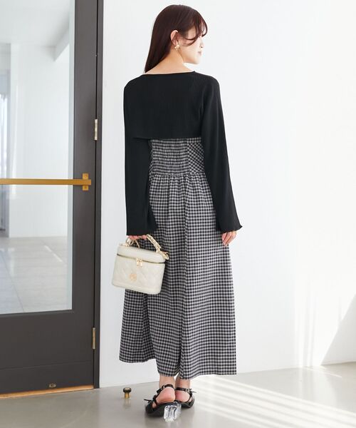 MAJESTIC LEGON（マジェスティックレゴン）の「リブニット×デコルテオープンワンピ（ワンピース・レディース・ホワイト系その他2/ブラック系その他/グレー系その他・X-SMALL/SMALL/MEDIUM）」の21枚目の写真