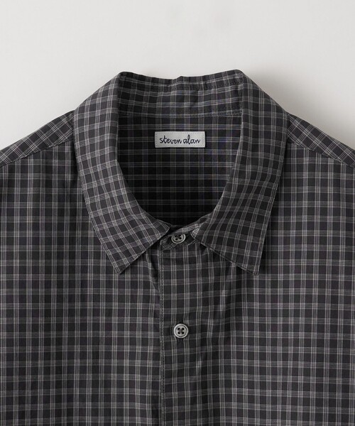 ケ*ジ様 Steven Alan シャツ ALINE LOOSE CASUAL セール】＜Steven Alan＞ 60 シボ チェック ALINE LOOSE CASUAL