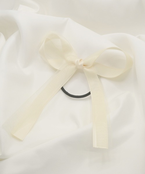 セール】サテン×オーガンジーリボンポニー ヘアゴム（ヘアゴム