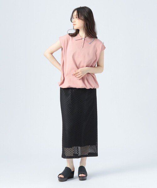 BEAMS HEART(ビームスハート)の「【8/13値下げ】ドロスト ノースリーブ ポロニット(ポロシャツ・レディース・ホワイト系その他5/ピンク/ブラウン系その他4/レッド・FREE)」の13枚目の写真