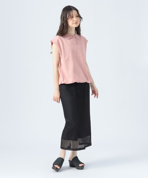 BEAMS HEART(ビームスハート)の「【8/13値下げ】ドロスト ノースリーブ ポロニット(ポロシャツ・レディース・ホワイト系その他5/ピンク/ブラウン系その他4/レッド・FREE)」の14枚目の写真