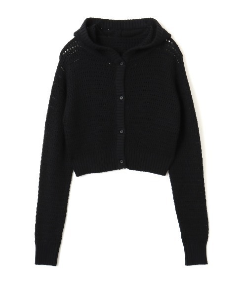 atmos pink（アトモスピンク）の「atmos pink Hoodie Knit Cardigan / アトモス ピンク フーディ ニット カーディガン（ニット/セーター・レディース・ピンク/アイボリー/ブラック・FREE）」の12枚目の写真