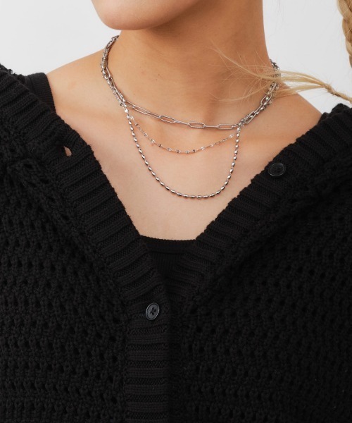 atmos pink（アトモスピンク）の「atmos pink Hoodie Knit Cardigan / アトモス ピンク フーディ ニット カーディガン（ニット/セーター・レディース・ピンク/アイボリー/ブラック・FREE）」の16枚目の写真