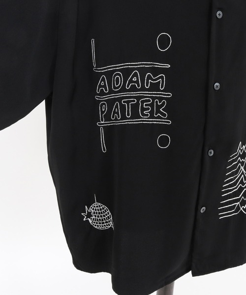 ADAM PATEK（アダムパテック）の「【ADAMPATEK/アダムパテック】ovmad embroidery short sleeve shirt/刺繍入りドレープ半袖シャツ（シャツ/ブラウス・メンズ・ブラック/ホワイト・2/1）」の17枚目の写真