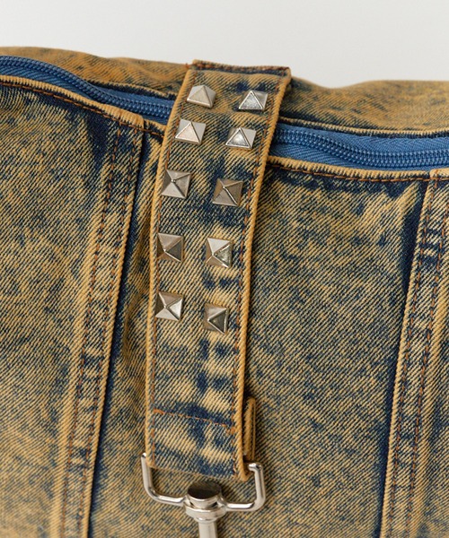 Chick(チック)の「Studs Design Denim Bag / スタッズデザインデニムバッグ(ショルダーバッグ・レディース・ブラック/ブルー/イエロー・FREE)」の12枚目の写真
