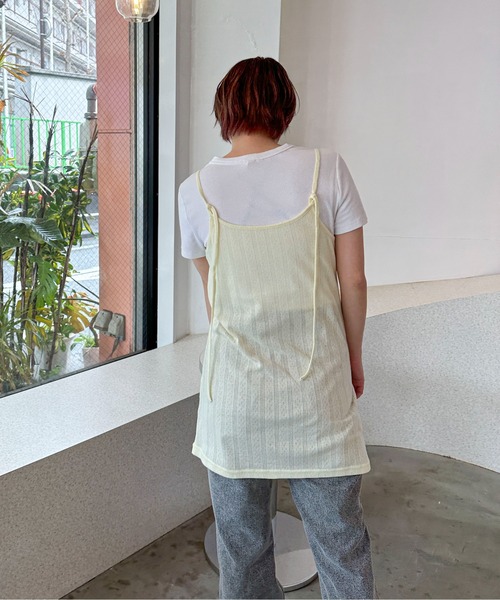 PILIT（ピリット）の「アイレット キャミソールチュニック（セットアップ対応）（キャミソール・レディース・ブラック/ブルー/レモンイエロー・MEDIUM）」の14枚目の写真