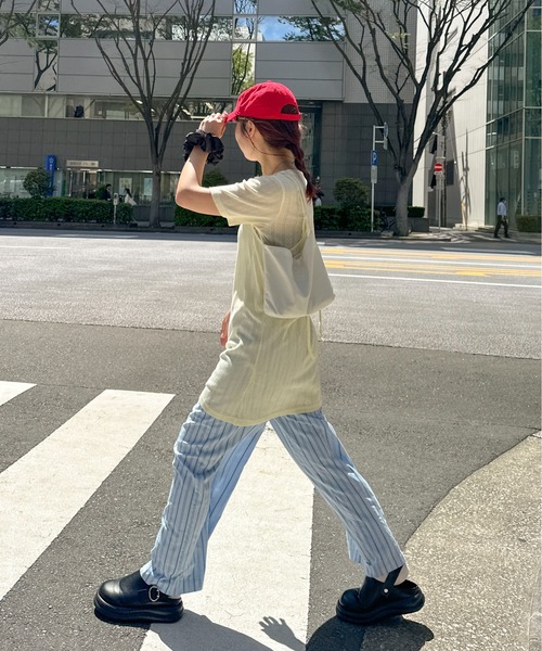 PILIT（ピリット）の「アイレット キャミソールチュニック（セットアップ対応）（キャミソール・レディース・ブラック/ブルー/レモンイエロー・MEDIUM）」の15枚目の写真