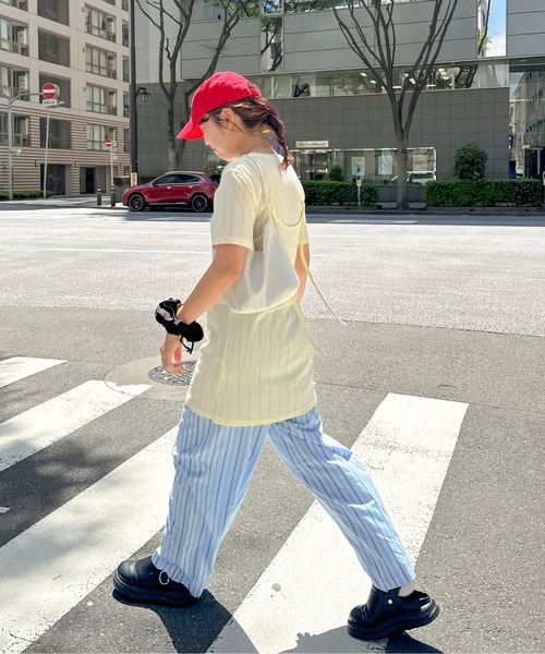 PILIT（ピリット）の「アイレット キャミソールチュニック（セットアップ対応）（キャミソール・レディース・ブラック/ブルー/レモンイエロー・MEDIUM）」の16枚目の写真