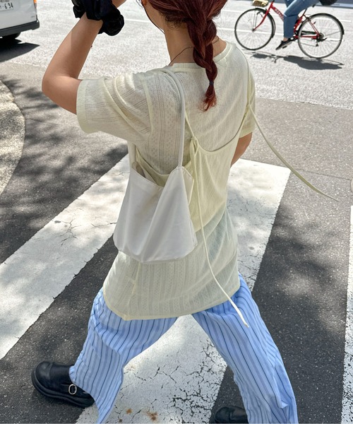 PILIT（ピリット）の「アイレット キャミソールチュニック（セットアップ対応）（キャミソール・レディース・ブラック/ブルー/レモンイエロー・MEDIUM）」の17枚目の写真