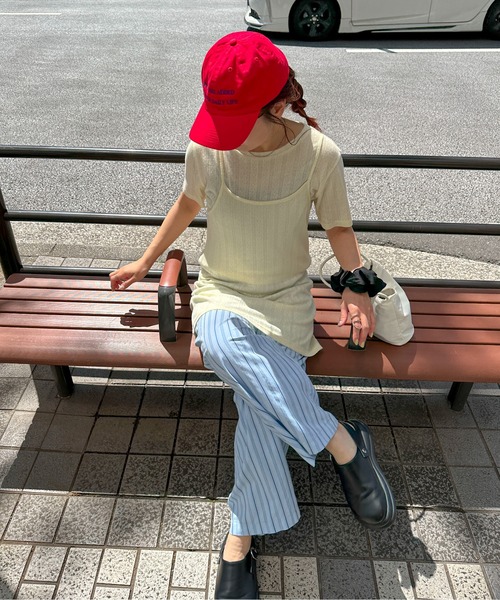 PILIT（ピリット）の「アイレット キャミソールチュニック（セットアップ対応）（キャミソール・レディース・ブラック/ブルー/レモンイエロー・MEDIUM）」の18枚目の写真