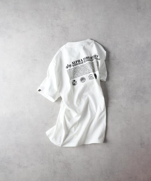 ALPHA_(アルファ)の「ALPHA(アルファ)バックプリントTシャツ(Tシャツ/カットソー・メンズ・ホワイト/ブラック/グリーン・M/XL/L)」の16枚目の写真