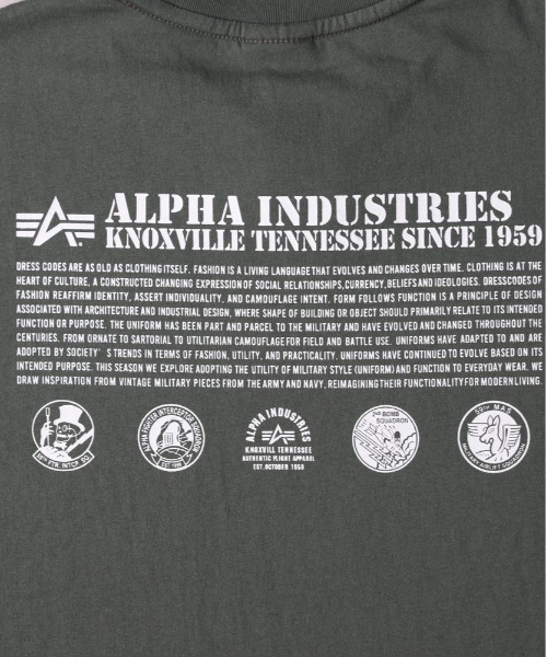 ALPHA_(アルファ)の「ALPHA(アルファ)バックプリントTシャツ(Tシャツ/カットソー・メンズ・ホワイト/ブラック/グリーン・M/XL/L)」の8枚目の写真