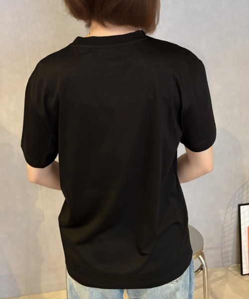 Girly Doll(ガーリードール)の「ワンポイントデザインTシャツ(Tシャツ/カットソー・レディース・ブラック/ホワイト・F)」の5枚目の写真