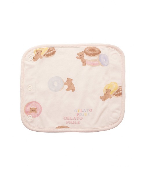 gelato pique(ジェラートピケ)の「【BABY】ドーナツベア柄サッキングパッド(抱っこ紐/ベルトカバー/スリング・キッズ・クリーム/ピンク・FREE)」の6枚目の写真