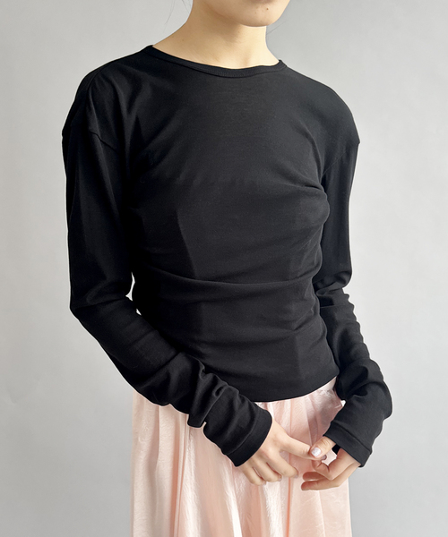 セール】【babaco/ババコ】Twisted Cotton Back Tied Long Sle