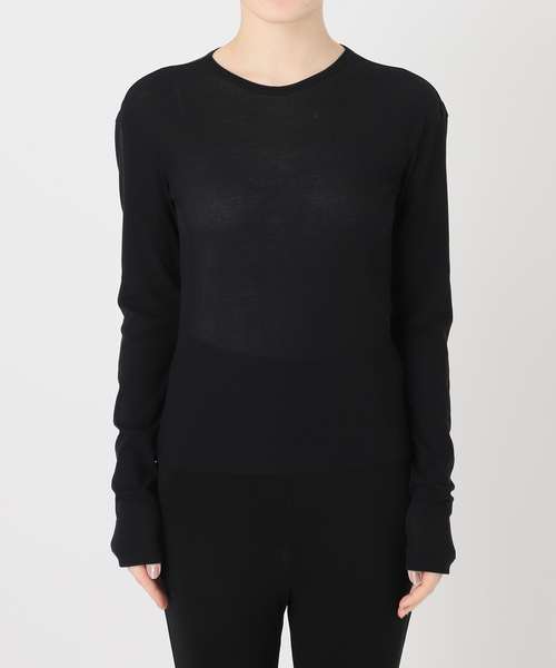 babaco(ババコ)の「【babaco/ババコ】Twisted Cotton Back Tied Long Sle(Tシャツ/カットソー・レディース・ブラック/パープル・1)」の12枚目の写真