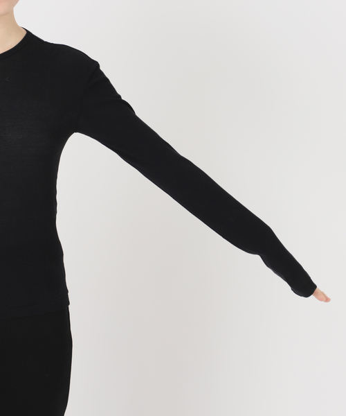 babaco(ババコ)の「【babaco/ババコ】Twisted Cotton Back Tied Long Sle(Tシャツ/カットソー・レディース・ブラック/パープル・1)」の16枚目の写真