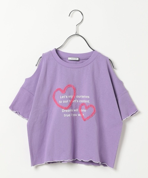 BAYFLOW（ベイフロー）の「[一枚でトレンド感☆]チュール刺繍Tシャツ(KIDS)（Tシャツ/カットソー・キッズ・パープル/ブラック/オフホワイト・110cm/150cm/140cm/130cm/120cm）」の3枚目の写真