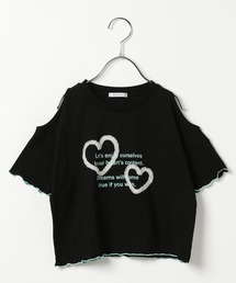 [一枚でトレンド感☆]チュール刺繍Tシャツ(KIDS)