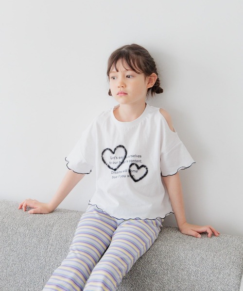 BAYFLOW（ベイフロー）の「[一枚でトレンド感☆]チュール刺繍Tシャツ(KIDS)（Tシャツ/カットソー・キッズ・パープル/ブラック/オフホワイト・110cm/150cm/140cm/130cm/120cm）」の16枚目の写真