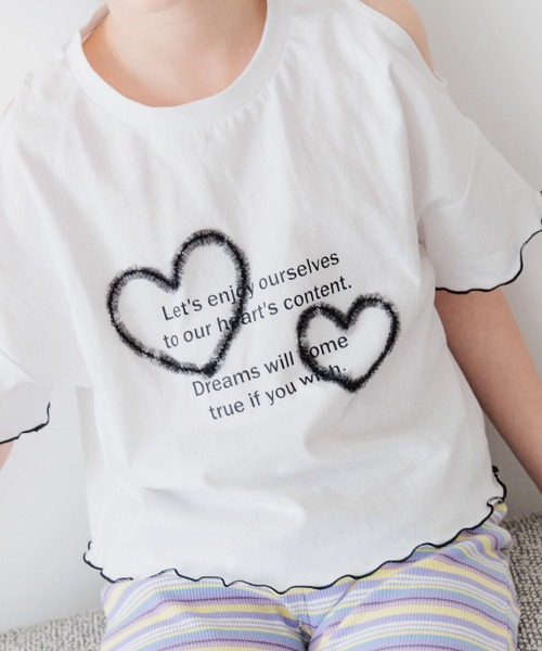 BAYFLOW（ベイフロー）の「[一枚でトレンド感☆]チュール刺繍Tシャツ(KIDS)（Tシャツ/カットソー・キッズ・パープル/ブラック/オフホワイト・110cm/150cm/140cm/130cm/120cm）」の14枚目の写真