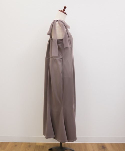 CLETTE(クレット)の「チュールリボンワンピース(ワンピース・レディース・チャコールグレー/ブラック/ピンク・LL/3L/4L)」の22枚目の写真