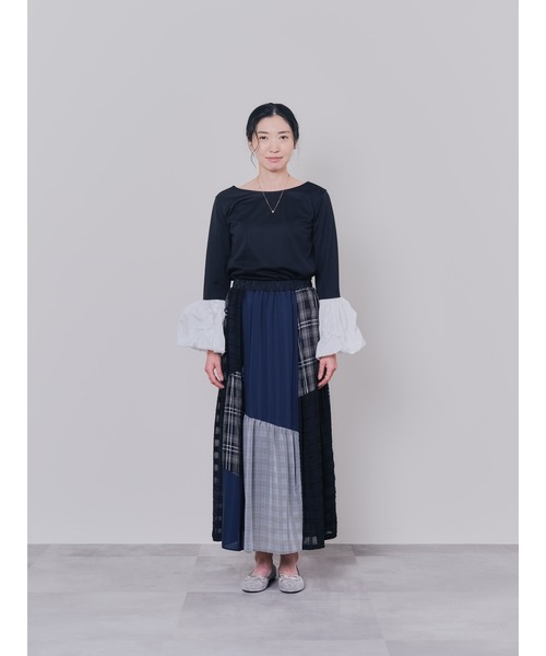 DOLLUPOOPS(ドールアップウップス)の「配色バルーンスリーブトップス(Tシャツ/カットソー・レディース・ワイン/ブラック/ライトグレー・38)」の19枚目の写真