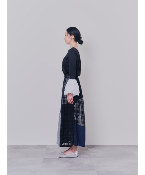 DOLLUPOOPS(ドールアップウップス)の「配色バルーンスリーブトップス(Tシャツ/カットソー・レディース・ワイン/ブラック/ライトグレー・38)」の21枚目の写真