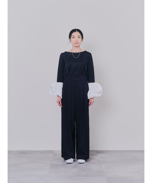 DOLLUPOOPS(ドールアップウップス)の「配色バルーンスリーブトップス(Tシャツ/カットソー・レディース・ワイン/ブラック/ライトグレー・38)」の15枚目の写真