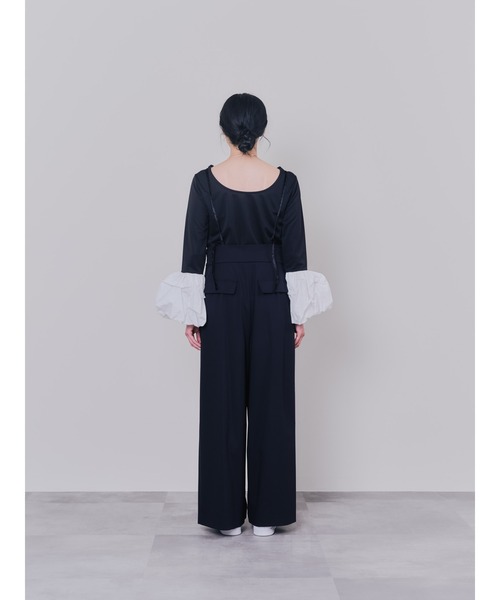 DOLLUPOOPS(ドールアップウップス)の「配色バルーンスリーブトップス(Tシャツ/カットソー・レディース・ワイン/ブラック/ライトグレー・38)」の18枚目の写真