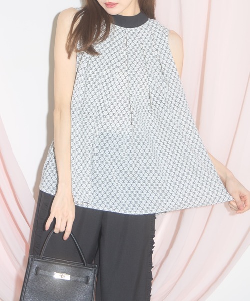 pp*closet バックリボントップスsize34 スクエアバックリボントップス【セットアップ着用可能】[品番