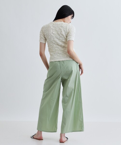 GALLEST（ギャレスト）の「ふくれジャカードトップス（Tシャツ/カットソー・レディース・ブラック/オフホワイト/ライトグリーン・38）」の10枚目の写真