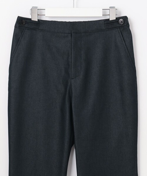 ジェイプレス　ノーカラー　パンツ テーパードパンツ　大きいサイズ　XL 手洗可 WEB限定・洗える】シャンブレーサテン テーパード パンツ