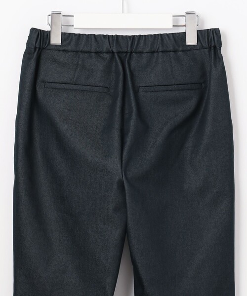 ジェイプレス　ノーカラー　パンツ テーパードパンツ　大きいサイズ　XL 手洗可 WEB限定・洗える】シャンブレーサテン テーパード パンツ