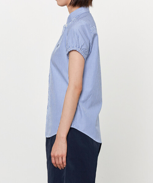 GYMPHLEX(ジムフレックス)の「Gymphlex | コットン フレンチスリーブシャツ STRIPE WOMEN(シャツ/ブラウス・レディース・ブルー系その他・12/14)」の4枚目の写真