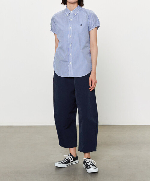 GYMPHLEX(ジムフレックス)の「Gymphlex | コットン フレンチスリーブシャツ STRIPE WOMEN(シャツ/ブラウス・レディース・ブルー系その他・12/14)」の2枚目の写真